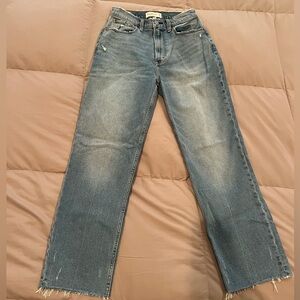 A&F the ankle straight high rise